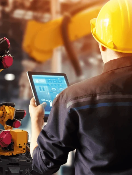 Operator Controlling the Machine