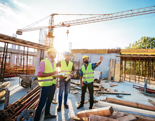 Construction Engineers on site