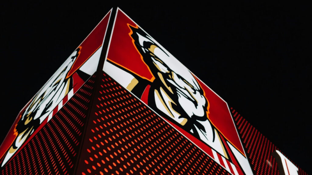 A popular fast food restaurant logo signage - Franchise