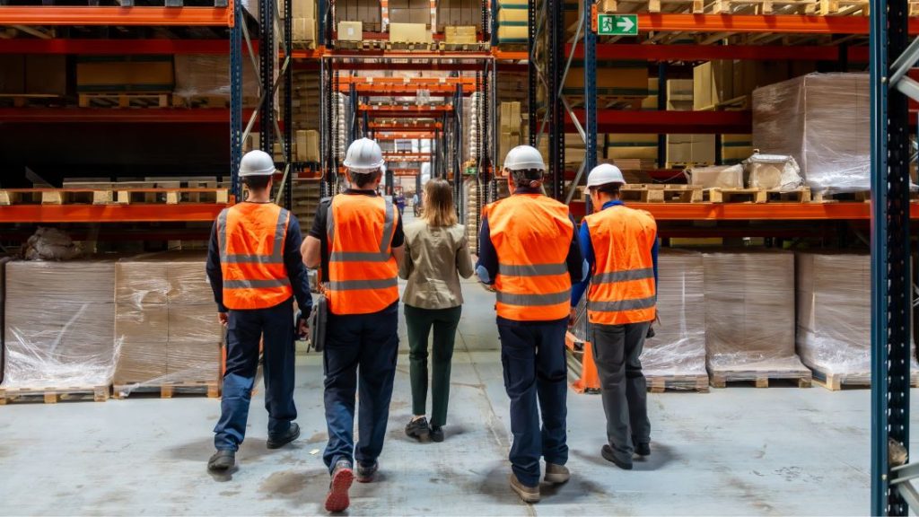 Manufacturing Workers wearing safety gear